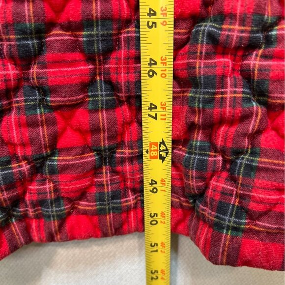 Vintage Lorraine Womens Robe Large Red Plaid Wrap Quilted Belted Retro Flannel - Picture 8 of 13